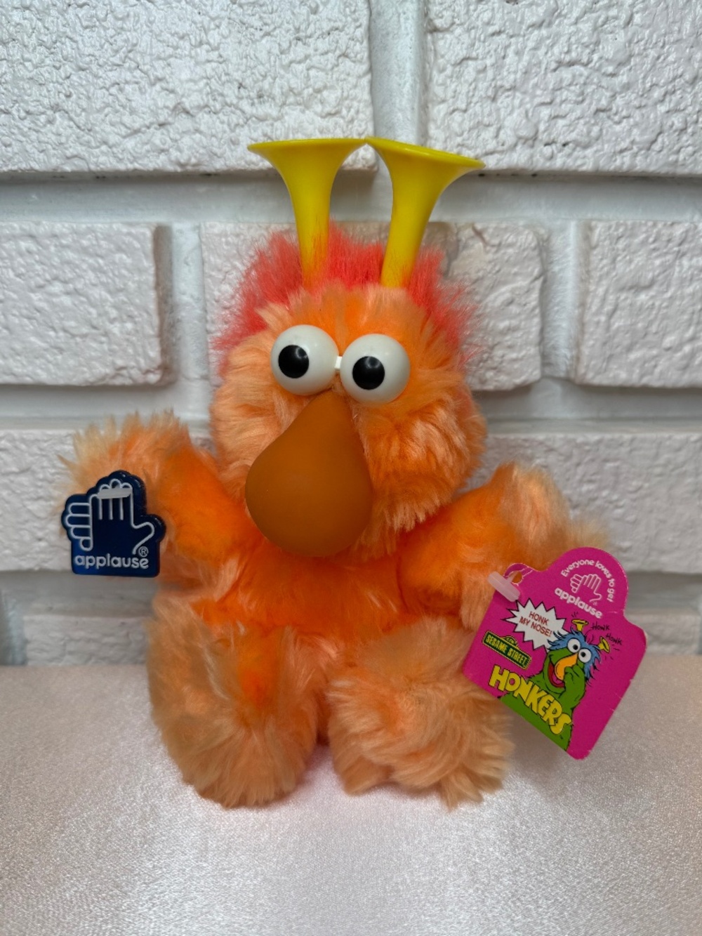 Vintage Sesame Street Honker Plush Toy with Tags